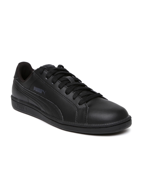 

Puma Men Black Smash Leather Sneakers