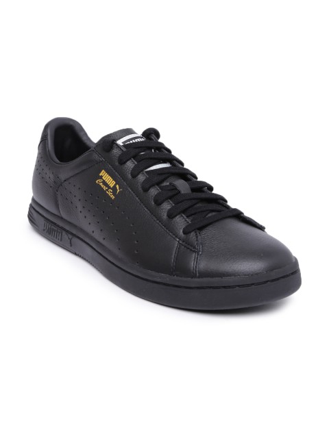 

PUMA Unisex Black Leather Court Star Sneakers