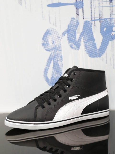 

PUMA Men Black & White Elsu v2 Mid SL IDP Sneakers