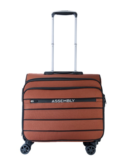 

THE ASSEMBLY Women Rust-Brown Solid Soft-Sided Cabin Trolley Bag