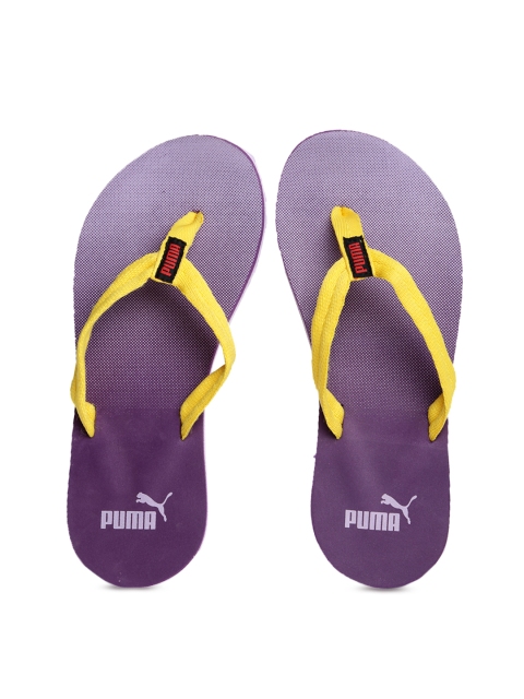 

Puma Women Yellow & Purple Printed Thong Flip-Flops