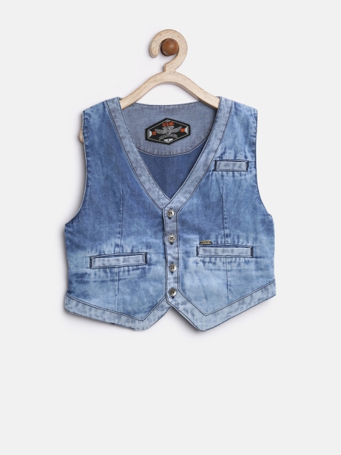 

GJ Unltd Jeans by Gini & Jony Boys Blue Washed Denim Waistcoat