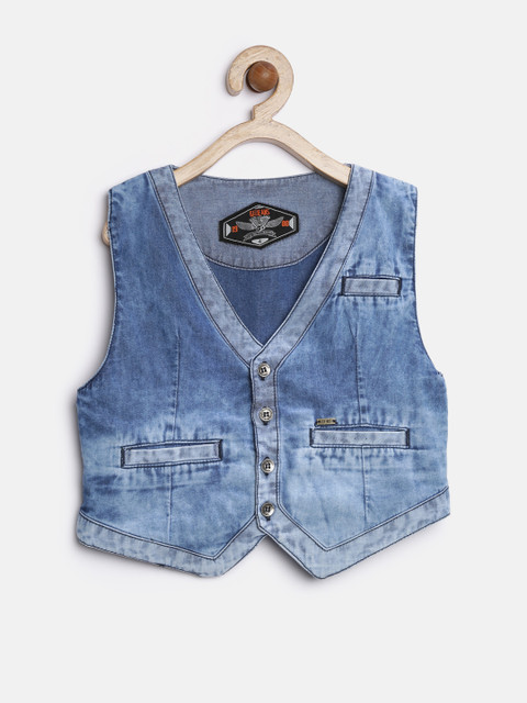

GJ Unltd Jeans by Gini & Jony Boys Blue Washed Denim Waistcoat