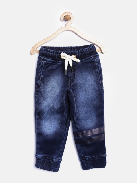 

Gini & Jony Boys Navy Washed Jogger Stretchable Jeans, Navy blue
