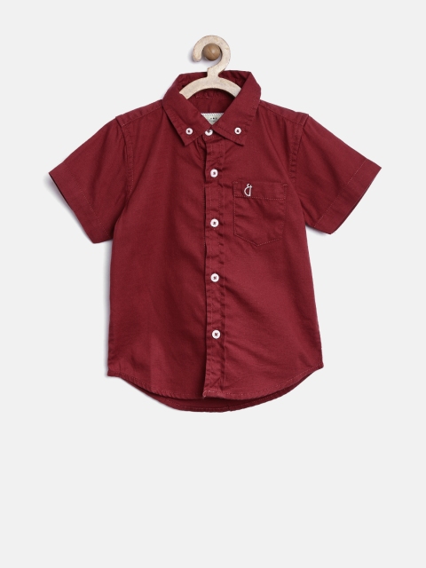 

Gini & Jony Boys Maroon Shirt