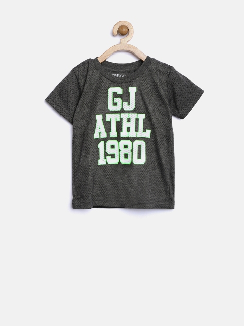 

Gini & Jony Girls Charcoal Grey Printed T-shirt