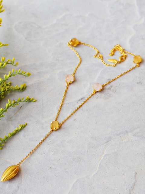 

Amaltaas Gold-Toned & Yellow Brass Gold-Plated Handcrafted Necklace
