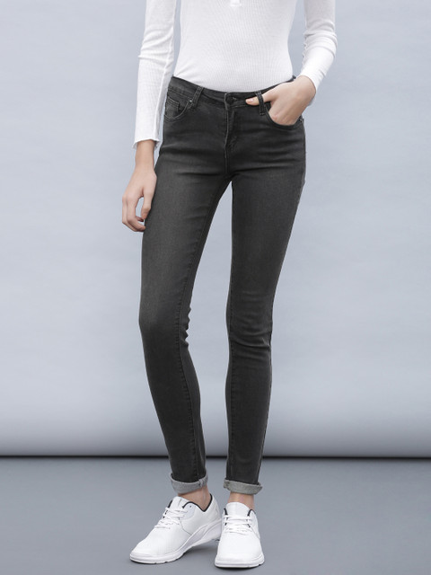 

ether Women Charcoal Grey Stretchable Jeans