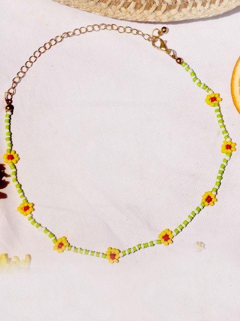 

JOKER & WITCH Gold-Plated & Green Choker Necklace
