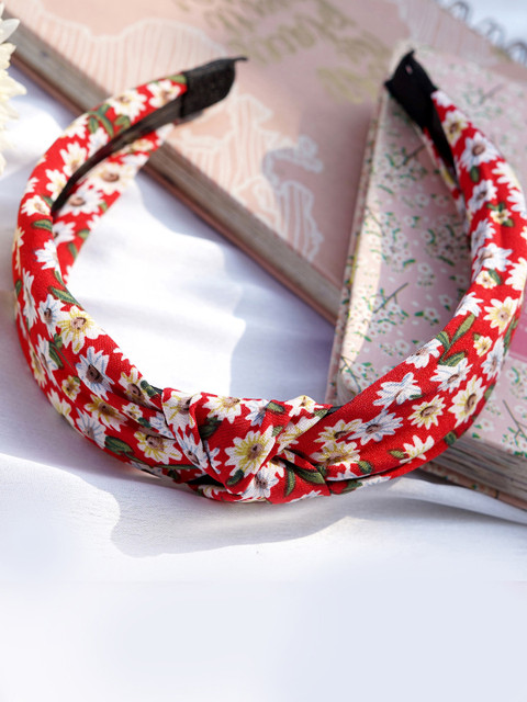 

JOKER & WITCH Women Red & White Floral Printed Hairband
