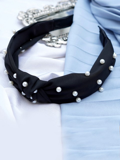 

JOKER & WITCH Women Black & White Beaded Hairband