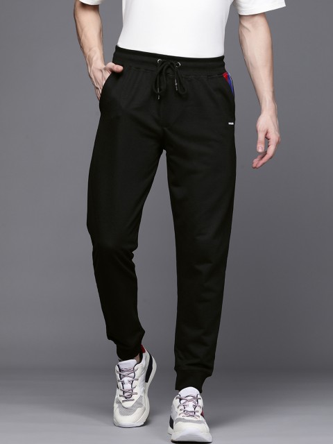 

Ducati Men Black Brand Logo Print Joggers