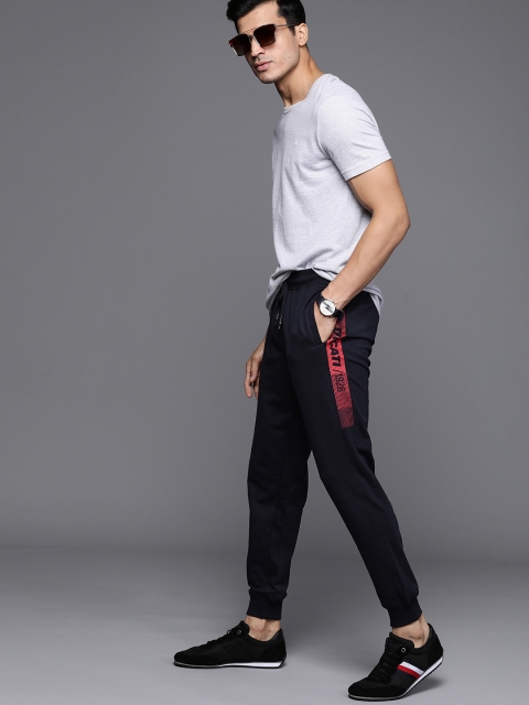 

Ducati Men Navy Blue Solid Joggers