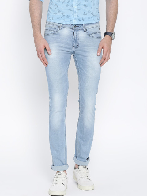 

Numero Uno Men Blue Morice Slim Fit Low-Rise Clean Look Jeans