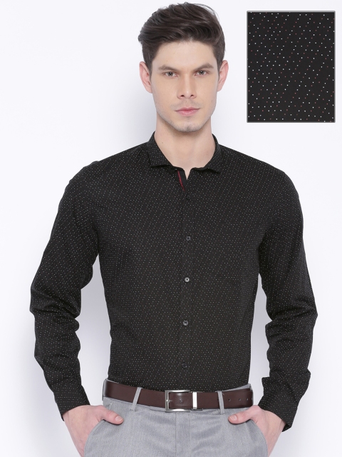 

Black Coffee Men Black Printed Slim Fit Formal Shirt