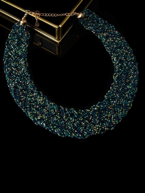 

Accessorize Gold-Plated Green Beaded Necklace