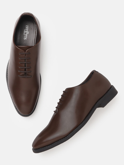 

INVICTUS Men Coffee Brown Solid Formal Oxfords