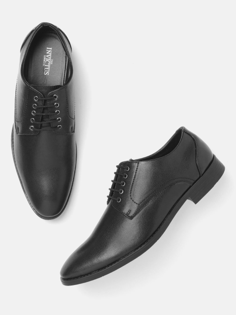 

INVICTUS Men Black Solid Formal Derbys