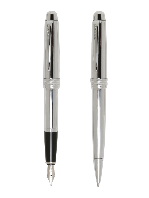 

Cross Silver 2 Pc Bailey Ball Pen & Fountain Pen Set