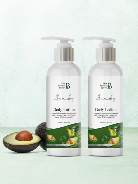 

The Beauty Sailor Unisex Avocado Body Lotion & Moisturizer With Jojoba Oil Combo 300 ml, White