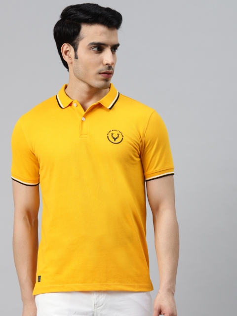 

Allen Solly Sport Men Mustard Yellow Solid Polo Collar T-shirt