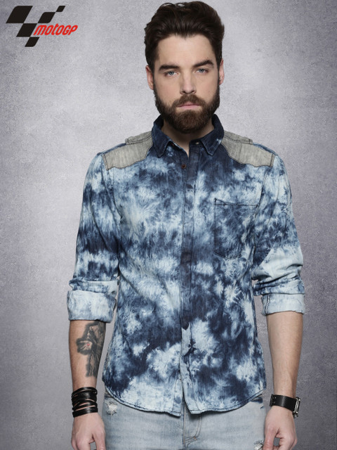 

RDSTR Men Blue MotoGP Regular Fit Casual Shirt
