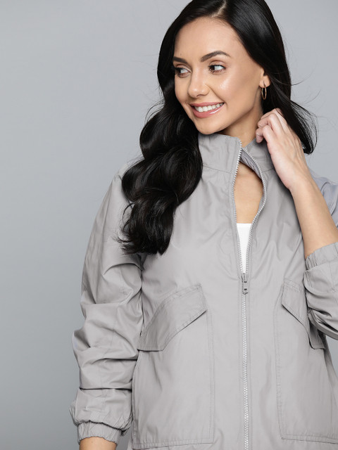 

Mast & Harbour Women Grey Solid Tailored Jacket