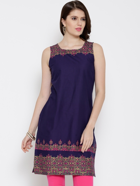 

Aurelia Purple Printed Kurta