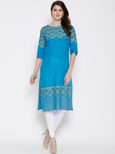 

Aurelia Blue Printed Kurta