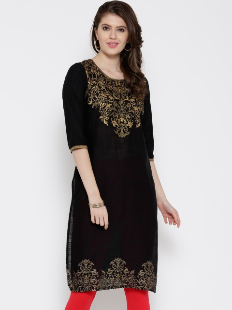 

Aurelia Black Printed Kurta