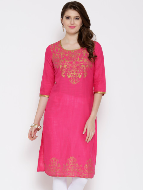 

Aurelia Pink Printed Kurta