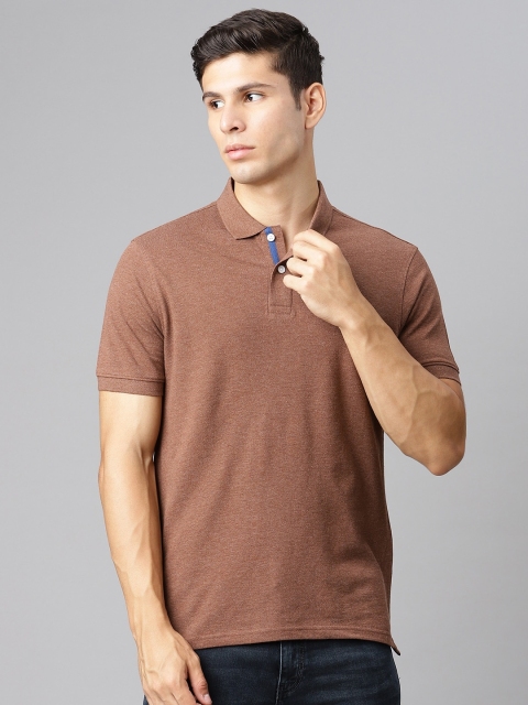 

Indian Terrain Men Brown Polo Collar T-shirt
