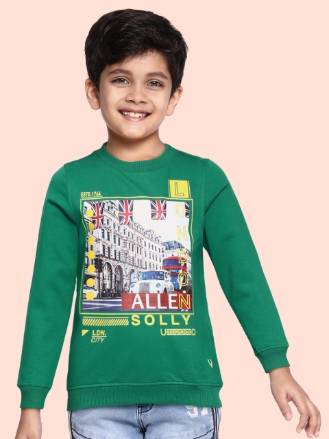 

Allen Solly Junior Boys Green Printed Sweatshirt