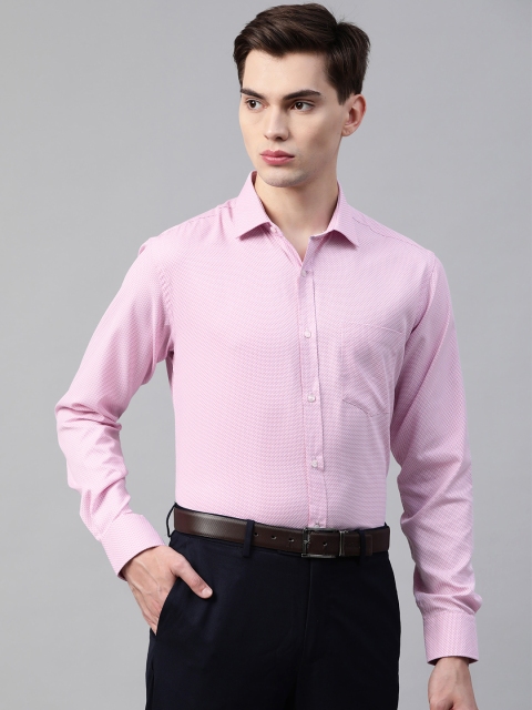 

Park Avenue Men Pink Slim Fit Printed Formal Shirt