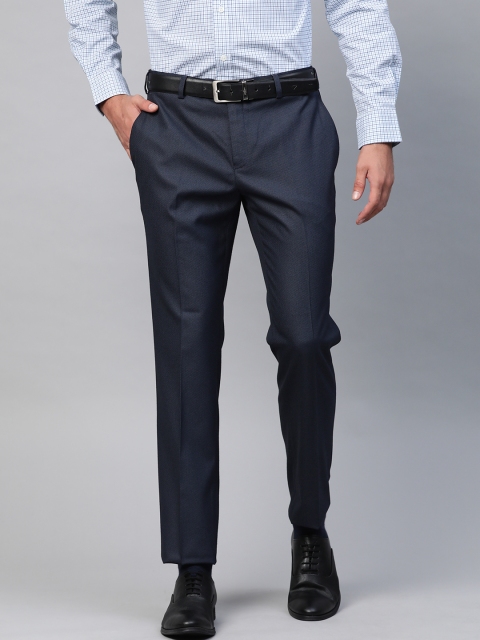 

Raymond Men Navy Blue Slim Fit Solid Formal Trousers