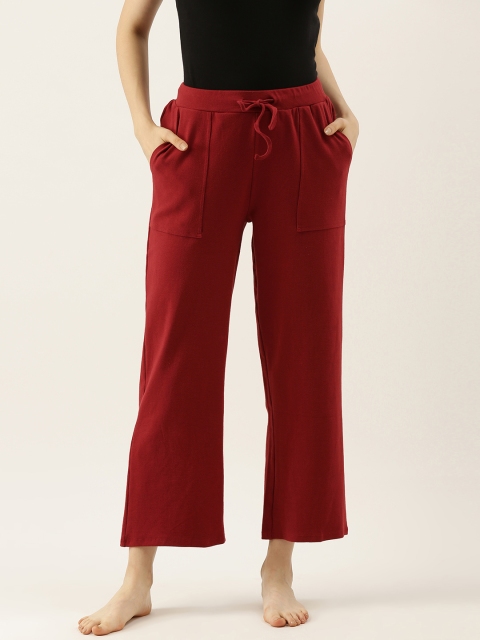 

ETC Women Red Solid Lounge Pants