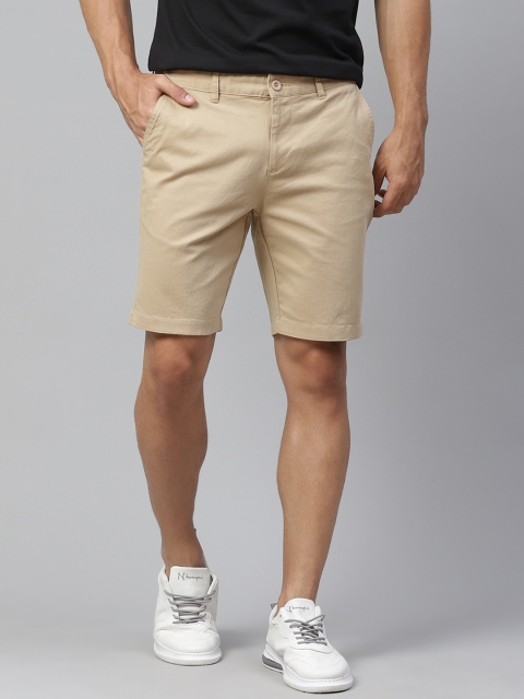 

Mast & Harbour Men Khaki Mid-Rise Regular Shorts