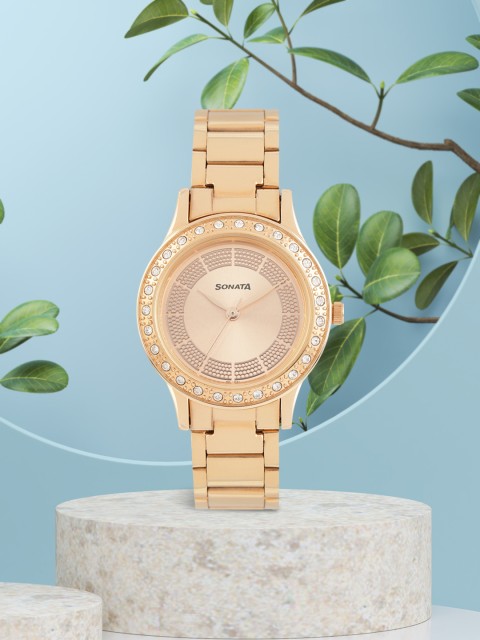 

Sonata Women Rose Gold-Toned Analogue Watch NN8123WM03