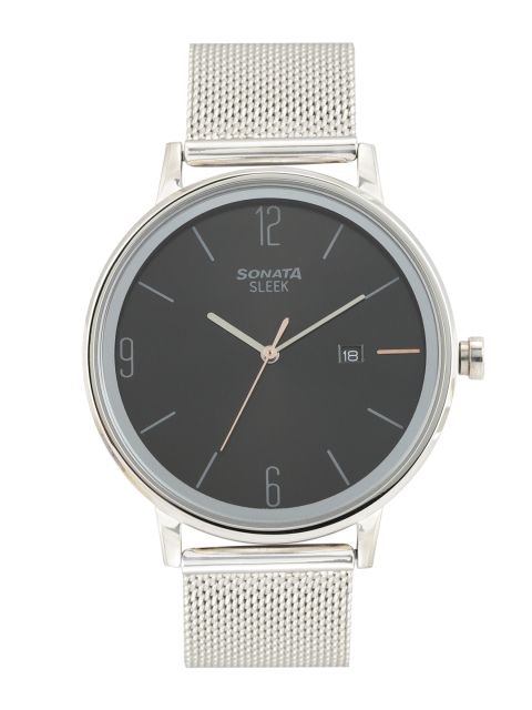 

Sonata Men Black Analogue Watch NN7131SM02