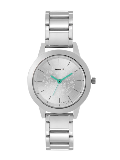 

Sonata Women Silver-Toned Analogue Watch NN87019SM03W