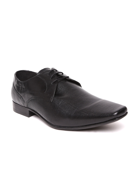 

Red Tape Men Black Textured Leather Formal Shoes