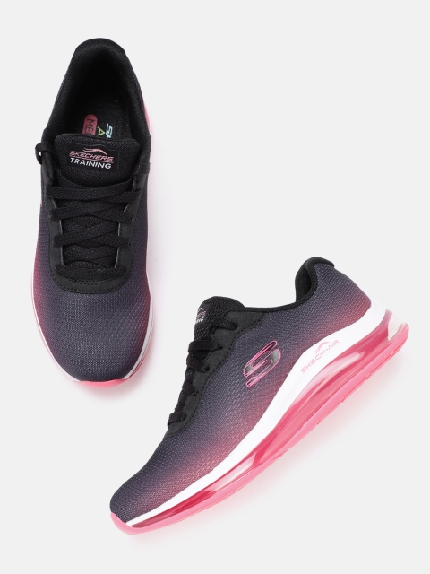 

Skechers Women Black & Pink Woven Ombre Skech-Air Element 2.0 Sneakers