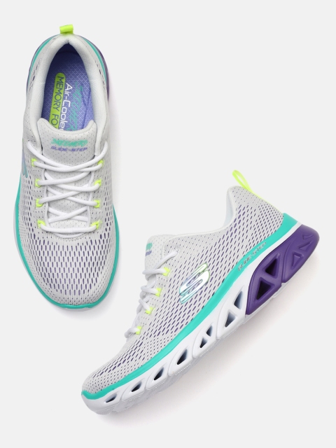 

Skechers Women White Glide Step Sport Sweeter Days Sneakers