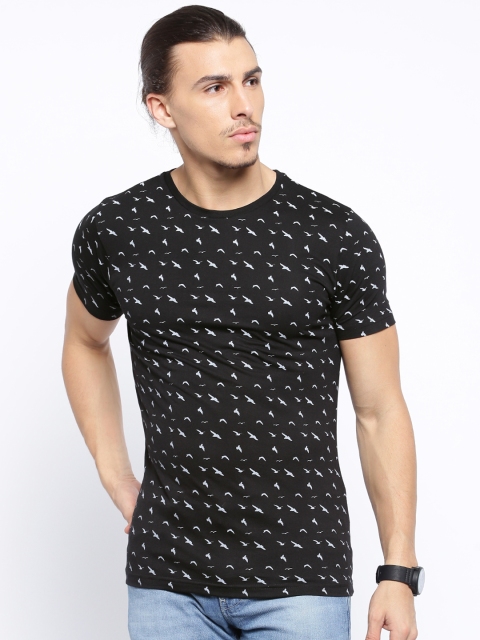 

The Indian Garage Co Made for Myntra Black Printed T-shirt