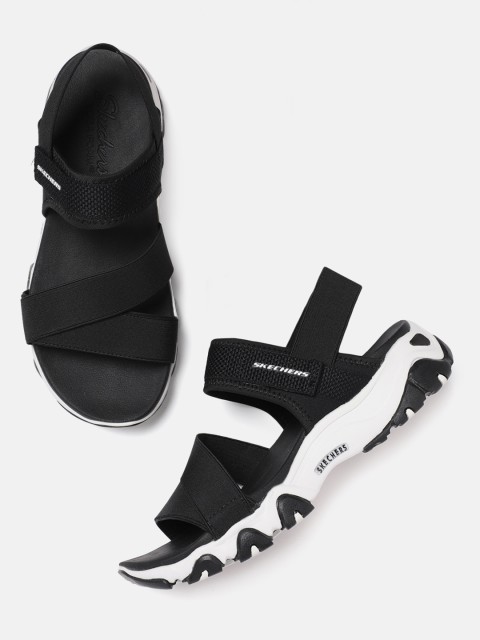 

Skechers Women Black Solid D'lite 2.0 Sassy Fresh Yoga Foam Sports Sandals