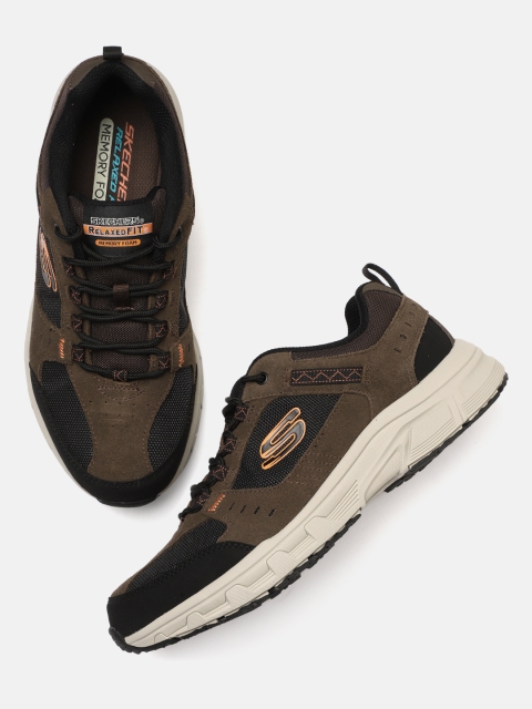 

Skechers Oak Canyon Men Brown & Black Memory Foam Relaxed Fit Sneakers