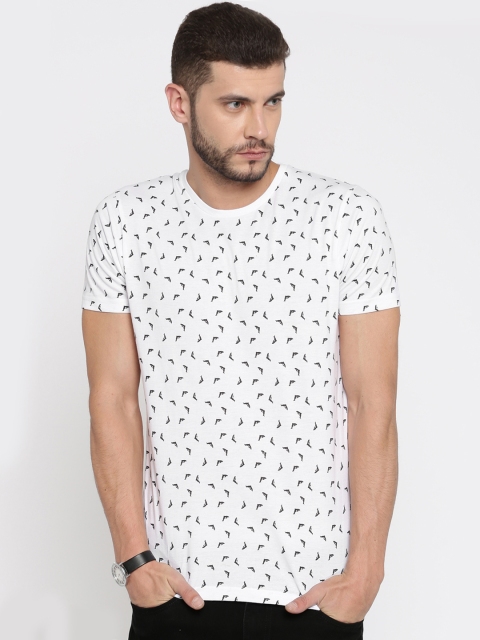 

The Indian Garage Co Made for Myntra Charcoal White Printed T-shirt