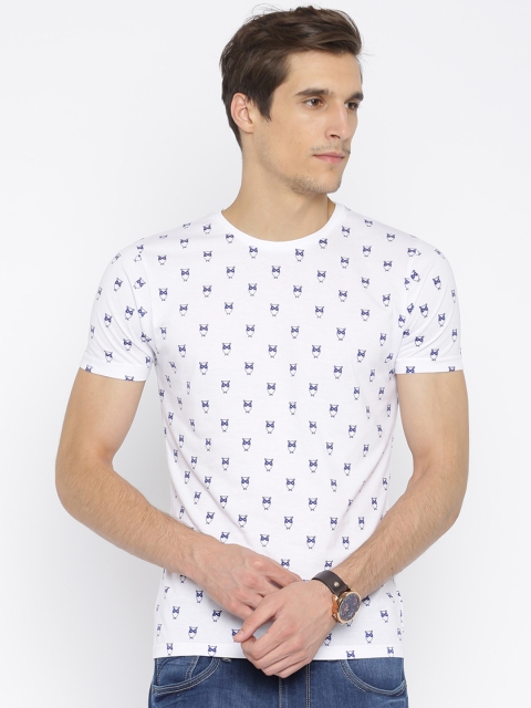 

The Indian Garage Co. Men White Printed Round Neck T-Shirt