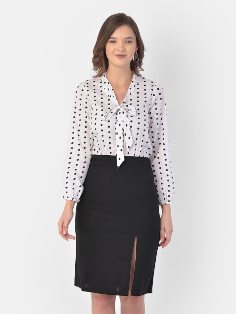 

Eavan White & Black Crepe Sheath Dress