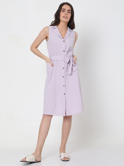 

Vero Moda Lavender Seersucker Shirt Dress